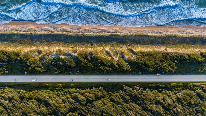 Bird's eye view of highway