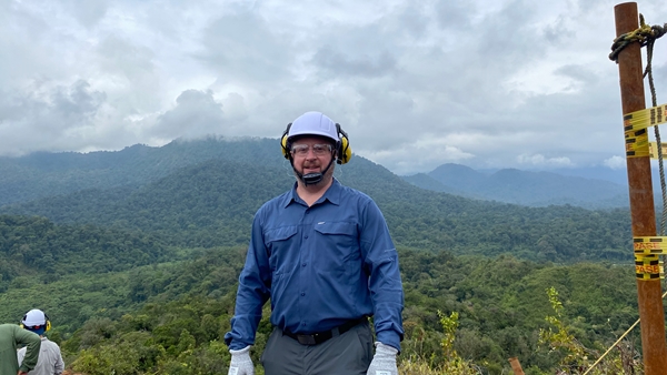 Guillaume, our Security Business Partner for the Americas posing for camera on site.