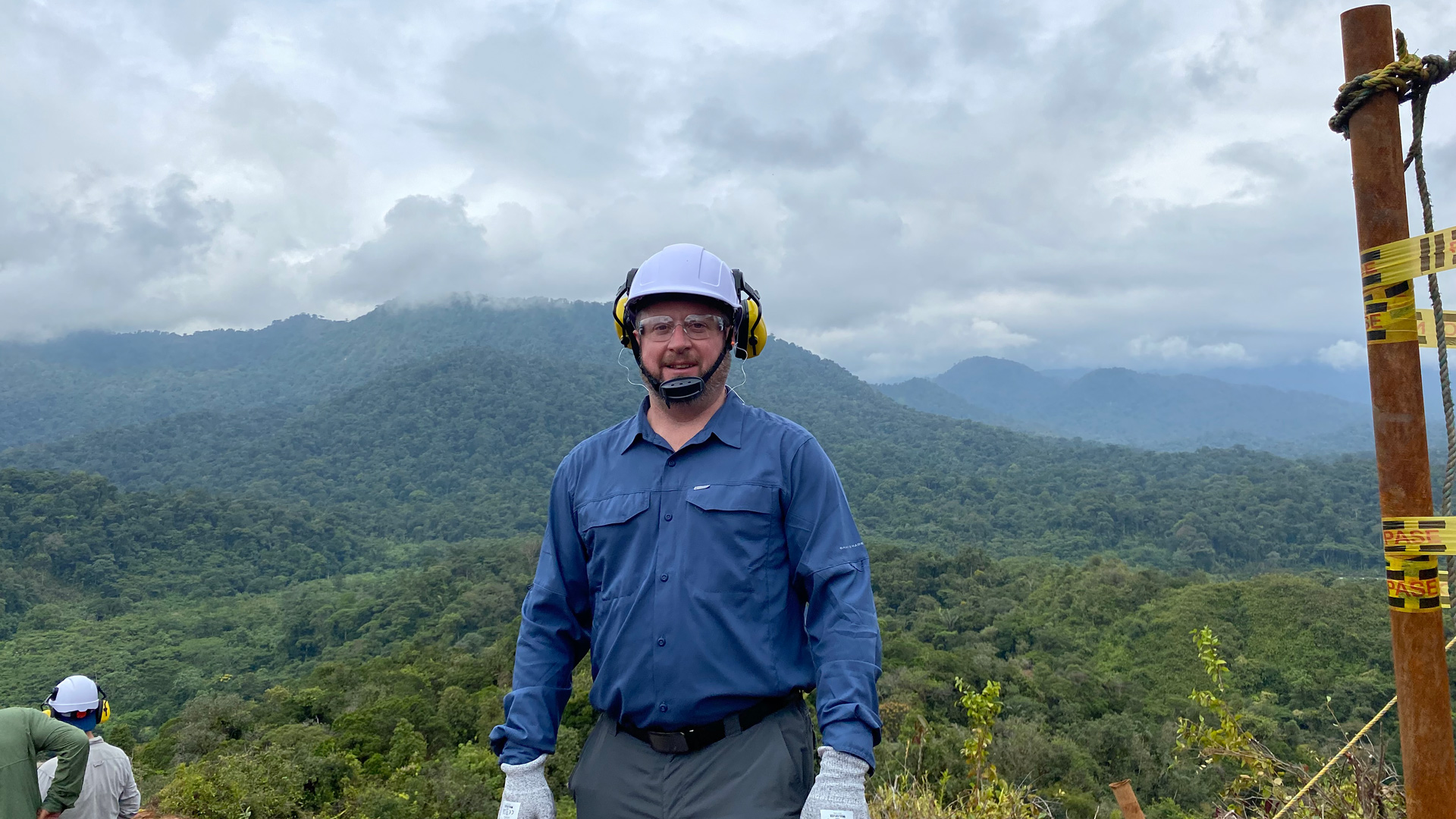 Guillaume, our Security Business Partner for the Americas posing for camera on site.