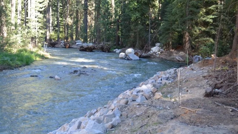 Railroad Creek at the Holden site in 2014, after remediation.