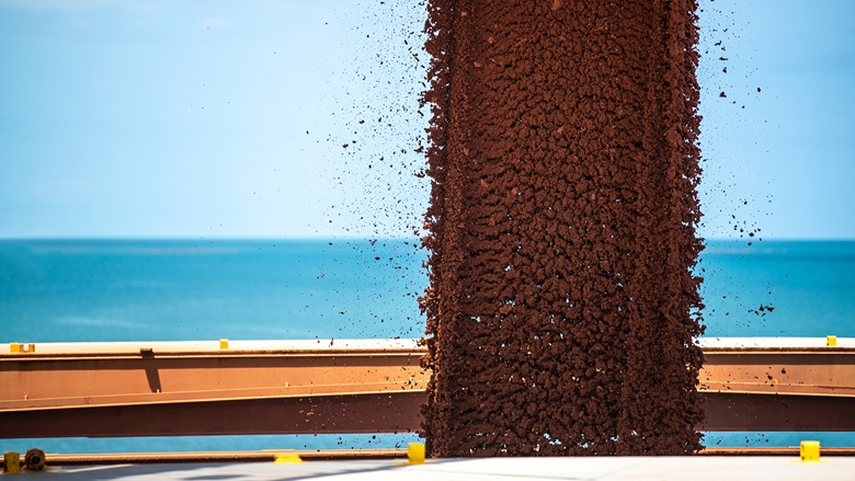Loading material at Weipa
