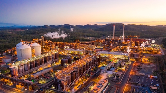 Yarwun Alumina Refinery from the air