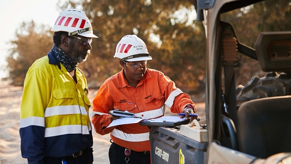 Land and Sea Management Program officers at the Amrun bauxite project, Queensland, Australia