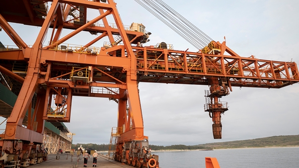 QIT Madagascar Minerals employees at the Port d'Ehoala