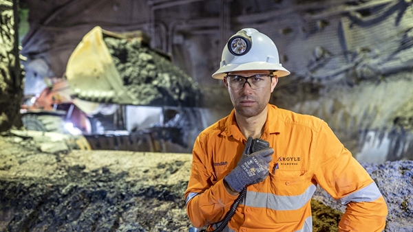 End of an era at the Argyle Diamond Mine – Underground Manager Brendan supervises last tonne of ore after 37 years of operation