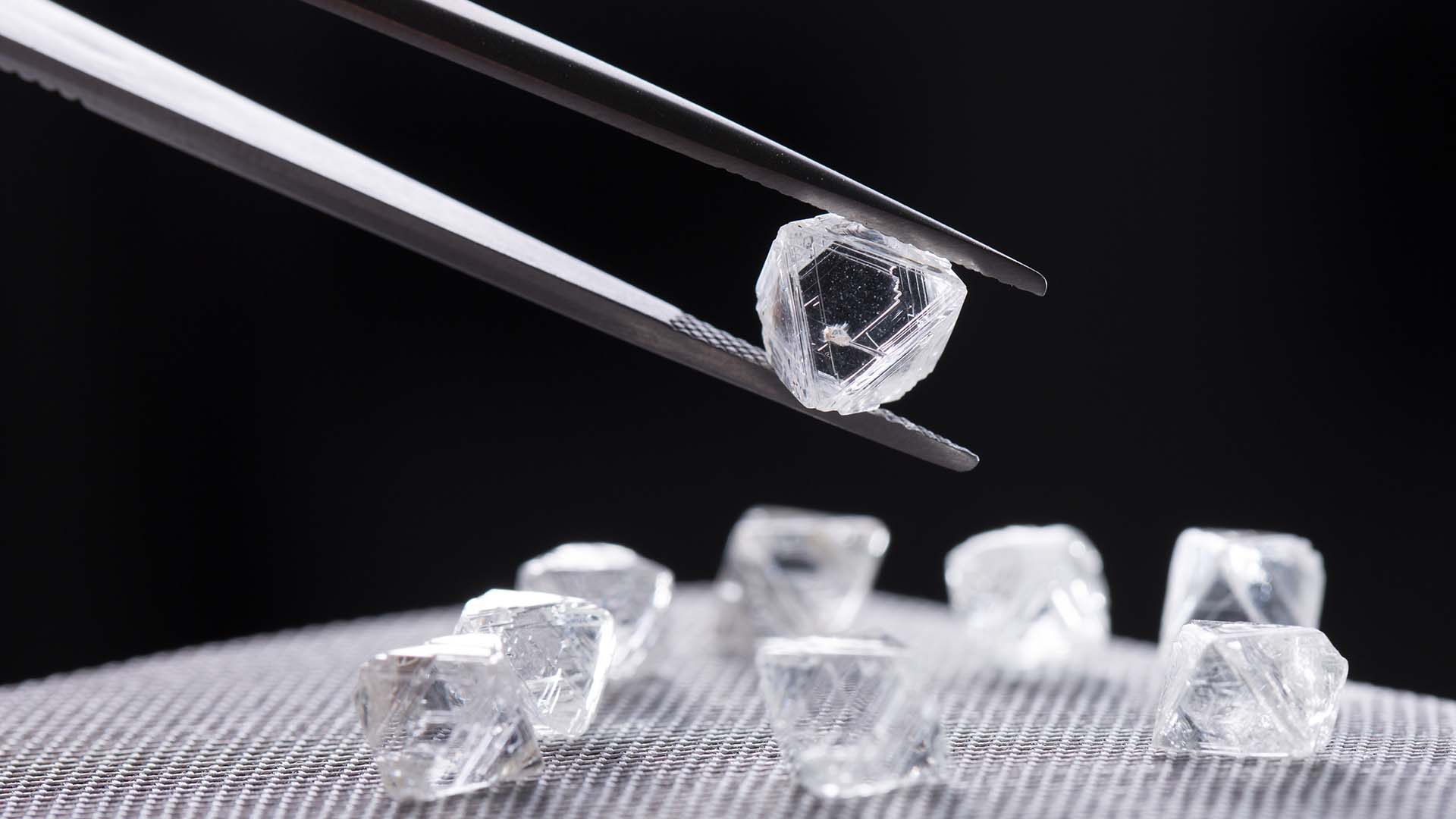 Diavik Diamond mine rough diamonds